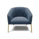 Ver imagem 3 de Cadeira Sala de Jantar Pé de Ferro Dourado Kit 2 Stella Suede D03 - D'Rossi Cor Azul Marinho