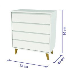 Cômoda Infantil 4 Gavetas Lorena  - 5