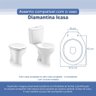 Tampa Vaso Sanitário Poliester Acrilico Diamantina Branco para Bacia Icasa - 3