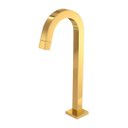 Ver imagem 1 de Torneira Link Quadrada Alta Banheiro Lavatório 61074 1/4 de Volta Dourada