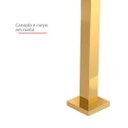 Ver imagem 5 de Torneira Link Quadrada Alta Banheiro Lavatório 61074 1/4 de Volta Dourada