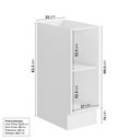 Ver imagem 3 de Balcão Planejado 1 Porta 30cm sem Tampo com Rodapé Ipanema CabeCasa MadeiraOriginals Branco