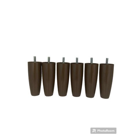 Pes Conico Marrom para Cama Box 50 Unid Altura 12cm