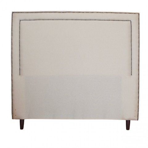 Cabeceira para Cama King Isadora Linho Bege Escuro Idf Decor