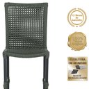 Ver imagem 3 de 6 Cadeiras Corda Náutica Cannes em Alumínio com Pintura Eletrostática para Cozinha Jantar Edícula