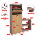 Ver mais imagens de Sapateira Estreita 3 Gavetas Organizadora Banqueta Calçados Gancho Casaco Bolsa Hall Entrada Quarto