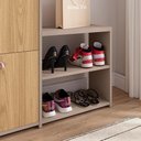 Ver imagem 5 de Sapateira Estreita 3 Gavetas Organizadora Banqueta Calçados Gancho Casaco Bolsa Hall Entrada Quarto