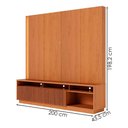Ver imagem 3 de Estante Home Tv 75 Pol 200 Cm 2 Portas Jordao Freijo Colibri