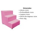 Ver imagem 7 de Escada Escadinha Pet Cachorro 3 Degraus Rampa Suede Dog:rosa