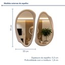Ver imagem 5 de Conjunto 2 Espelhos Moldura Textura Pietra Specchio