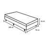 Base Box Baú Solteiro Suede Bege - 45x88x188 - 4