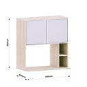Ver imagem 2 de Armário Aéreo 80 Cm 2 Portas e Nicho Microondas Art Luciane Móveis