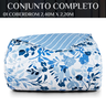 Cobertor Quentinho Queen Size Edredom Jasmine Inverno Pesado:azul - 5
