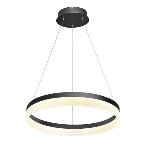 Pendente Lustre Luminária Jupiter Led Diâmetro 80cm 50w Preto