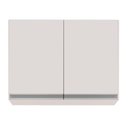 Ver imagem 4 de Kit 2 Armários Aéreo de Cozinha Lavanderia 02 Portas Eva Branco 80 cm - D’Rossi