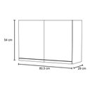 Ver imagem 7 de Kit 2 Armários Aéreo de Cozinha Lavanderia 02 Portas Eva Branco 80 cm - D'Rossi DRossi