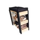 Ver imagem 3 de Sapateira Hall Entrada Organizador Multiuso Com Almofada Preta