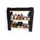 Ver imagem 2 de Sapateira Hall Entrada Organizador Multiuso Com Almofada Preta