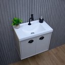 Ver imagem 5 de Gabinete Armario para Banheiro 100% Mdf + Cuba - Siena Lineo 50cm