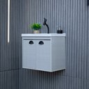 Ver imagem 4 de Gabinete Armario para Banheiro 100% Mdf + Cuba - Siena Lineo 50cm