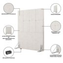 Ver imagem 7 de Cabeceira Solteiro 90cm Bouclé Estofada Design Moderno para Quarto Linea