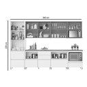 Ver imagem 5 de Cozinha Modulada Nesher Rainha Gourmet 7 Peças (3aéreos+3balcões+1paneleiro) C6p37 Branca/nature-