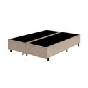 Ver imagem 1 de Base Box Casal Bipartido Santo Box Suede 40x138x188:bege