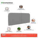 Ver imagem 3 de Cabeceira Painel Orgânico Cama Box Queen Size Aira 160cm Dobrável Bouclé Cinza Escuro - Desk Design