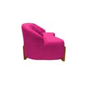 Ver imagem 5 de Namoradeira Sofá Feijão Moscou 130cm Orgânica Veludo Rosa Pink