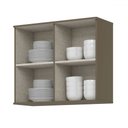 Ver imagem 3 de Armário Aéreo Cozinha Connect 80 cm 2 Portas Ripado Duna/Cristal Henn MDF