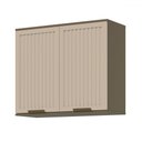 Ver imagem 2 de Armário Aéreo Cozinha Connect 80 cm 2 Portas Ripado Duna/Cristal Henn MDF