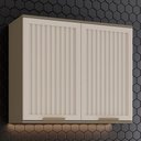 Ver imagem 1 de Armário Aéreo Cozinha Connect 80 cm 2 Portas Ripado Duna/Cristal Henn MDF