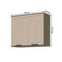 Ver imagem 4 de Armário Aéreo Cozinha Connect 80 cm 2 Portas Ripado Duna/Cristal Henn MDF