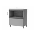 Ver imagem 3 de Gabinete Cozinha Modulado Rainha 1 Porta 1GAV 80cm Nature/Greige Nesher