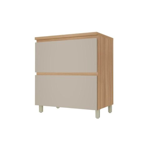 Gabinete Cozinha Modulado Rainha 1 Porta 1GAV 80cm Nature/Greige Nesher