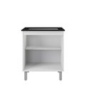 Ver imagem 2 de Balcão para Cooktop 2 Portas Armário de Cozinha Jade - Ssx Multicoisas Cor Branco Tampo 5 Bocas