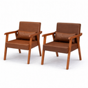 Ver imagem 1 de Kit Poltrona Aurora Corino com Almofada Decorativa:terra Cota