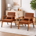 Ver imagem 2 de Kit Poltrona Aurora Corino com Almofada Decorativa:terra Cota