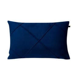 Capa de Almofada Retangular Veludo Azul Marinho 35x65cm - 1