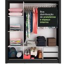 Ver imagem 6 de Guarda-Roupa Casal Madesa Lyon 3 Portas de Correr com Espelhos 2 Gavetas Preto/Branco Cor:Preto/Bran