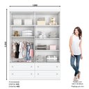 Ver imagem 2 de Guarda Roupa Infantil Maryland 04 Portas Casa 812