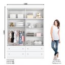 Ver imagem 2 de Guarda Roupa Infantil Maryland 04 Portas Casa 812