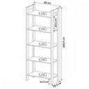 Ver imagem 3 de Closet Modulado Aberto-estante Alta Multiuso 5 Prateleiras 65cm Az1005 Tecno Mobili - Amendoa/branco