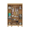 Ver imagem 4 de Guarda-roupa Infantil 122cm com Vidro 4 Portas e 2 Gavetas Suspiro Multimóveis Mp4458 Madeirado