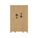 Ver imagem 6 de Guarda-roupa Infantil 122cm com Vidro 4 Portas e 2 Gavetas Suspiro Multimóveis Mp4458 Madeirado