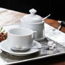 Ver imagem 5 de Jogo 6 Xícaras de Café com Pires 210ml Bar Hotel Germer em Porcelana Branca