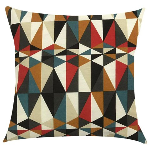 Capa de Almofada Jacquard Geométrico Vermelho 45x45cm