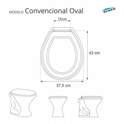 Tampa De Privada Sanitaria Poliester Convencional Oval Branco Para Louça Icasa - 3 Tampa De Privada Sanitaria Poliester Convencional Oval Branco Para Louça Icasa - 3