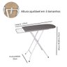Mesa Tábua de Passar Roupas Grande Dobrável Altura Ajustável Três Tamanhos Reforçada Com - 7