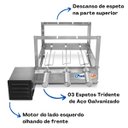 Ver imagem 4 de Gira Grill Inox 3 Espetos para Churrasqueira Bivolt Pratic